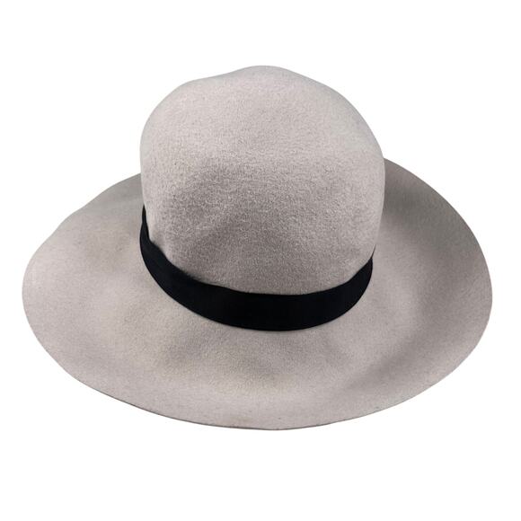 Karen Kane Wool Hat Crushable Water Repellant Taupe Black M/L New - Picture 9 of 10